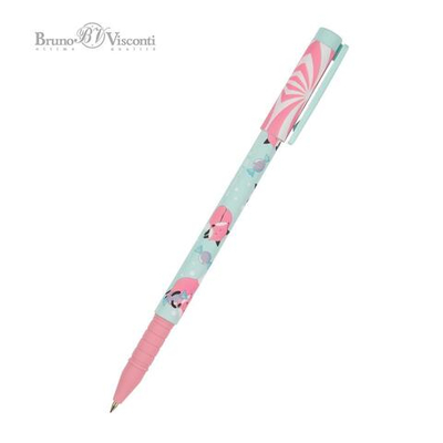 Ручка шариковая 0.5 мм, синяя "FunWrite. Lolipop. Лисички" (Bruno Visconti)