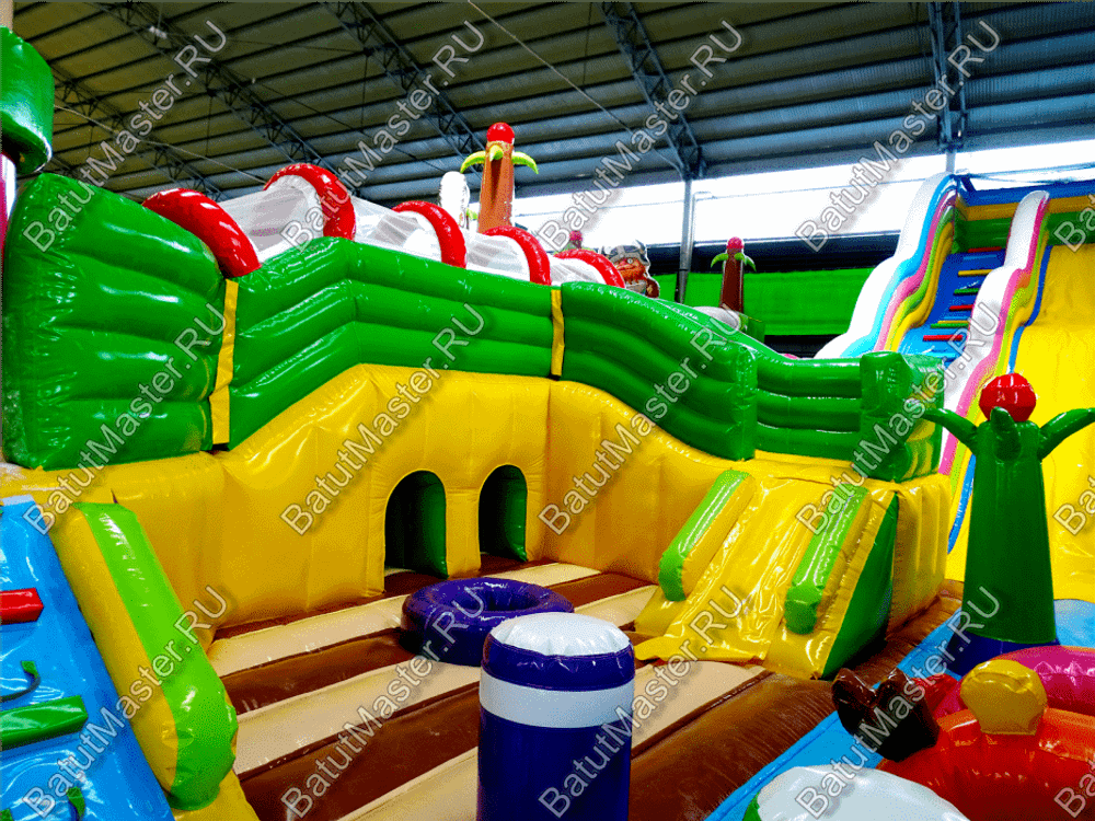 Надувной батут "Детский мегапарк" 18*18*8 м