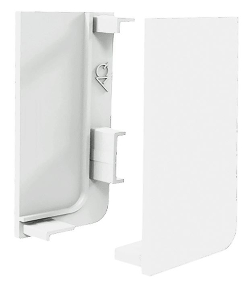 Заглушка глухая правая для горизонт. L-образного профиля Gola-X, белый, AQ