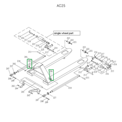 Стопорное кольцо оси углового рычага для гидравлических тележек DF25