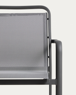 Уличный стул Luri из графитового алюминия и серого текстиля