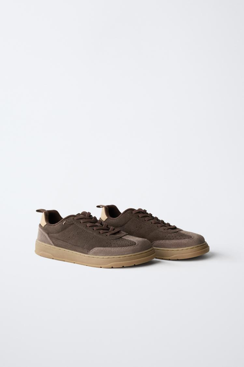 ZARA КОЖАНЫЕ КРОССОВКИ BAREFOOT, КОРИЧНЕВЫЙ