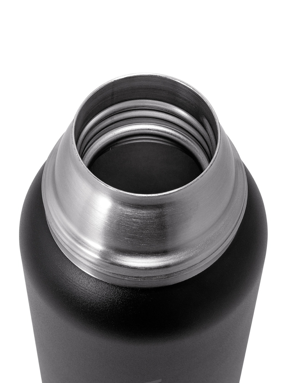 Термос Relaxika 103 (1 литр), черный (стикерпак "Зимний спорт")