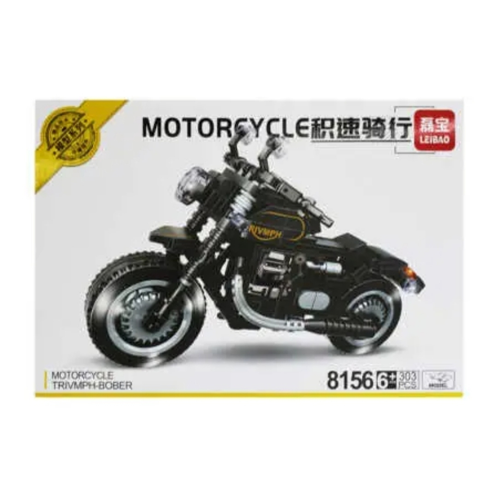 Конструктор Мотоцикл на съемной подставке ЛЕЙБАО "LEIBAO / Motorcycle/ NO.8155/ 8156/ 8157/ 8158" 289-303дет. 4вида