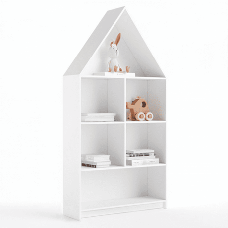 🏡 Стеллаж-домик «Теремок» — где книги живут как в сказке, а игрушки — как в гостях у друзей 🐰📚