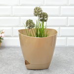 Горшок цветочный 5л Элеганс бежевый