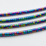 Гематит (имитация), цвет микс, размер 2*3 мм, цена за 102-103 шт (1/2 нити)