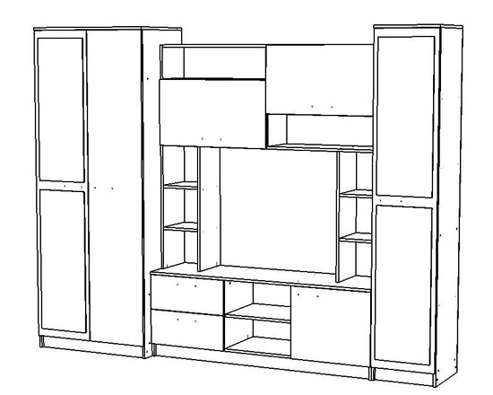 Гостиная ФОДЖА-2 левая
