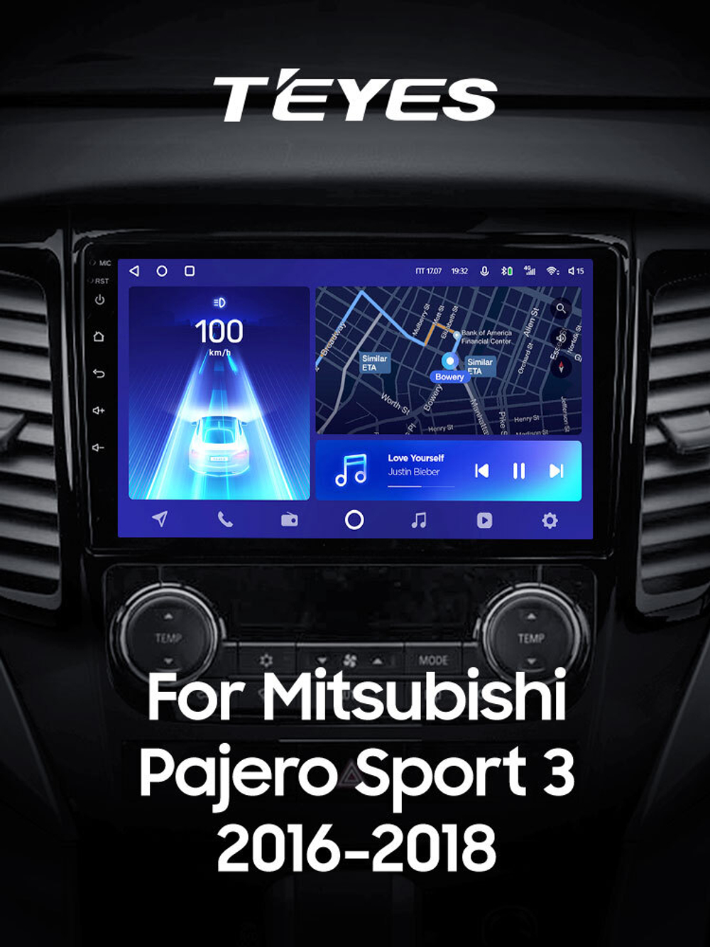 Teyes CC2 Plus 9" для Mitsubishi Pajero Sport 3 2016-2018