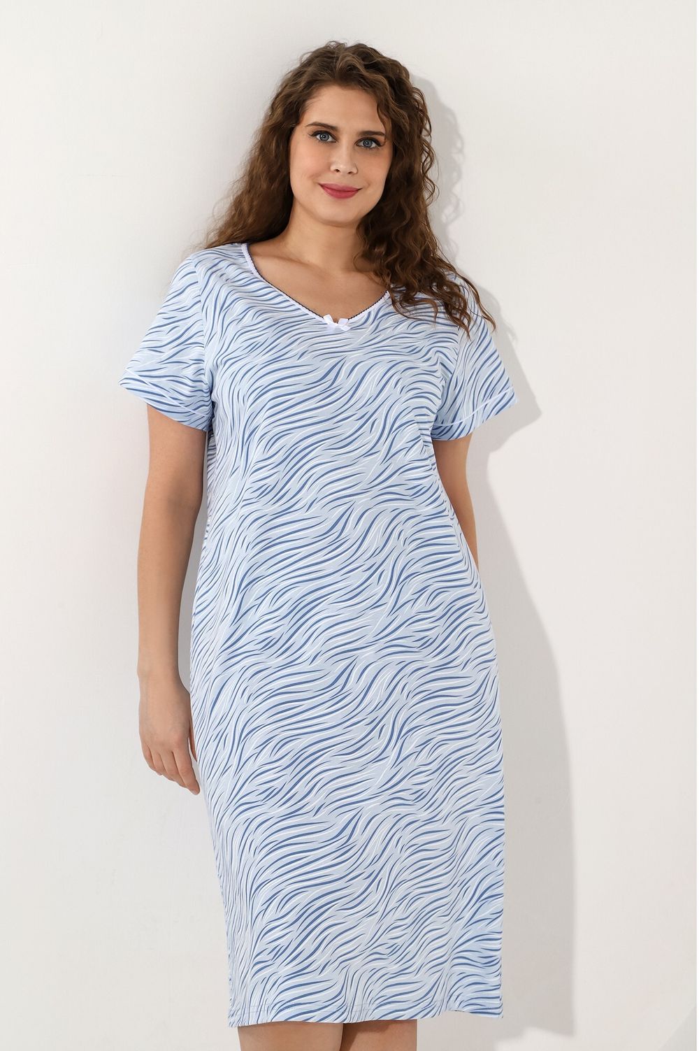 Ночная сорочка Остин-1 Виотекс ГОЛУБОЙ