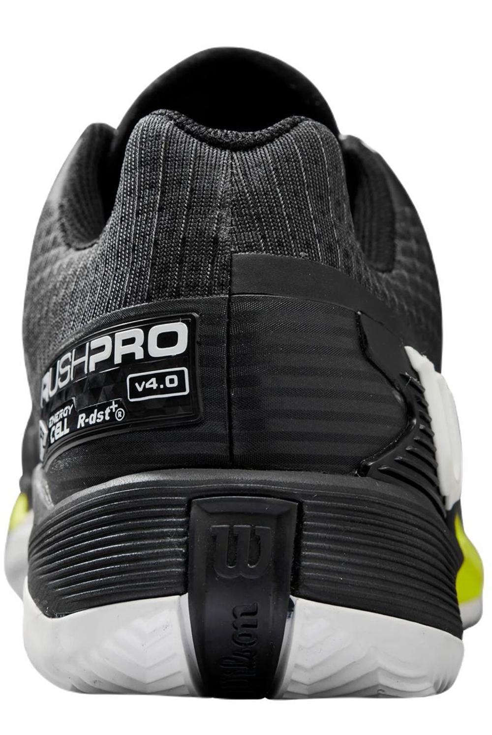 Мужские кроссовки теннисные Wilson Rush Pro 4.0 Clay - black/white/safety yellow