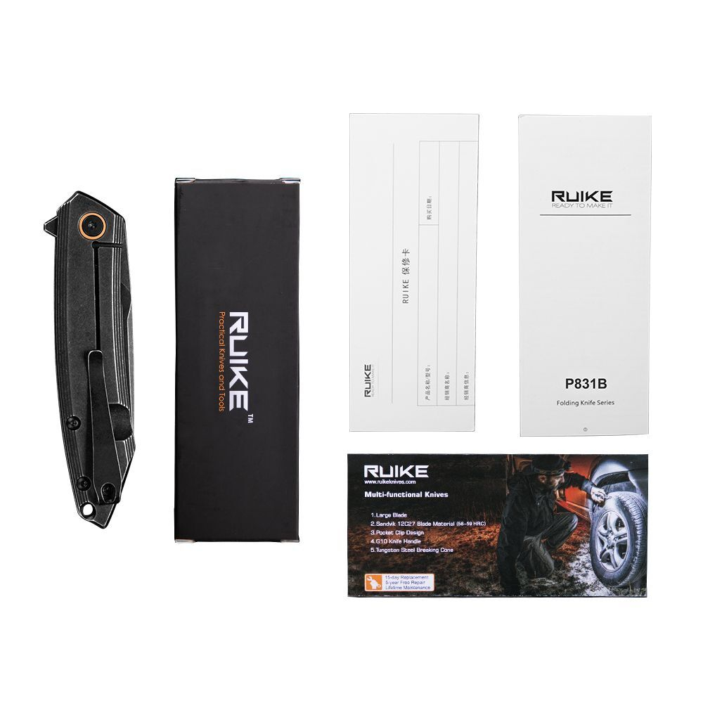 Нож туристический Ruike P831S-SB черный