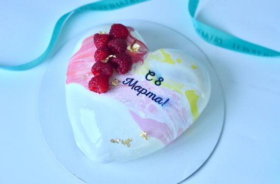 Торт муссовое сердце на 8 марта