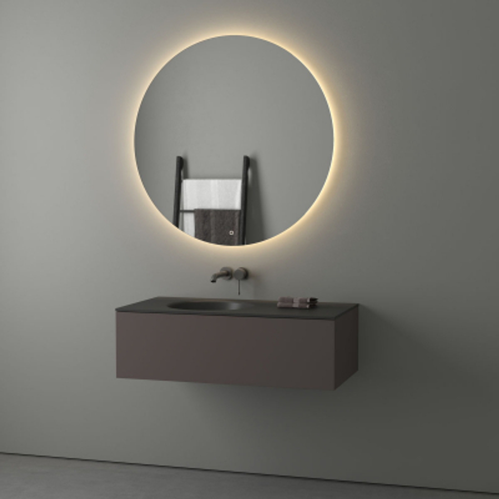 Зеркало Evoform с LED-подсветкой 27 W Ø100 см Сенсорный выключатель Теплый белый свет