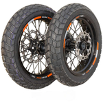 Колеса МОТАРД комп-т Crosstrec, Legend, Holeshot (диски алюм. с шиной 120/70-17,150/70-17, зв.520-40 (Черный, , 301138-1)