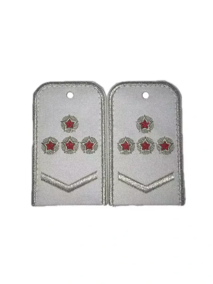 Погоны Метрополитена вышитые белые (1 лычка 4 звезды)