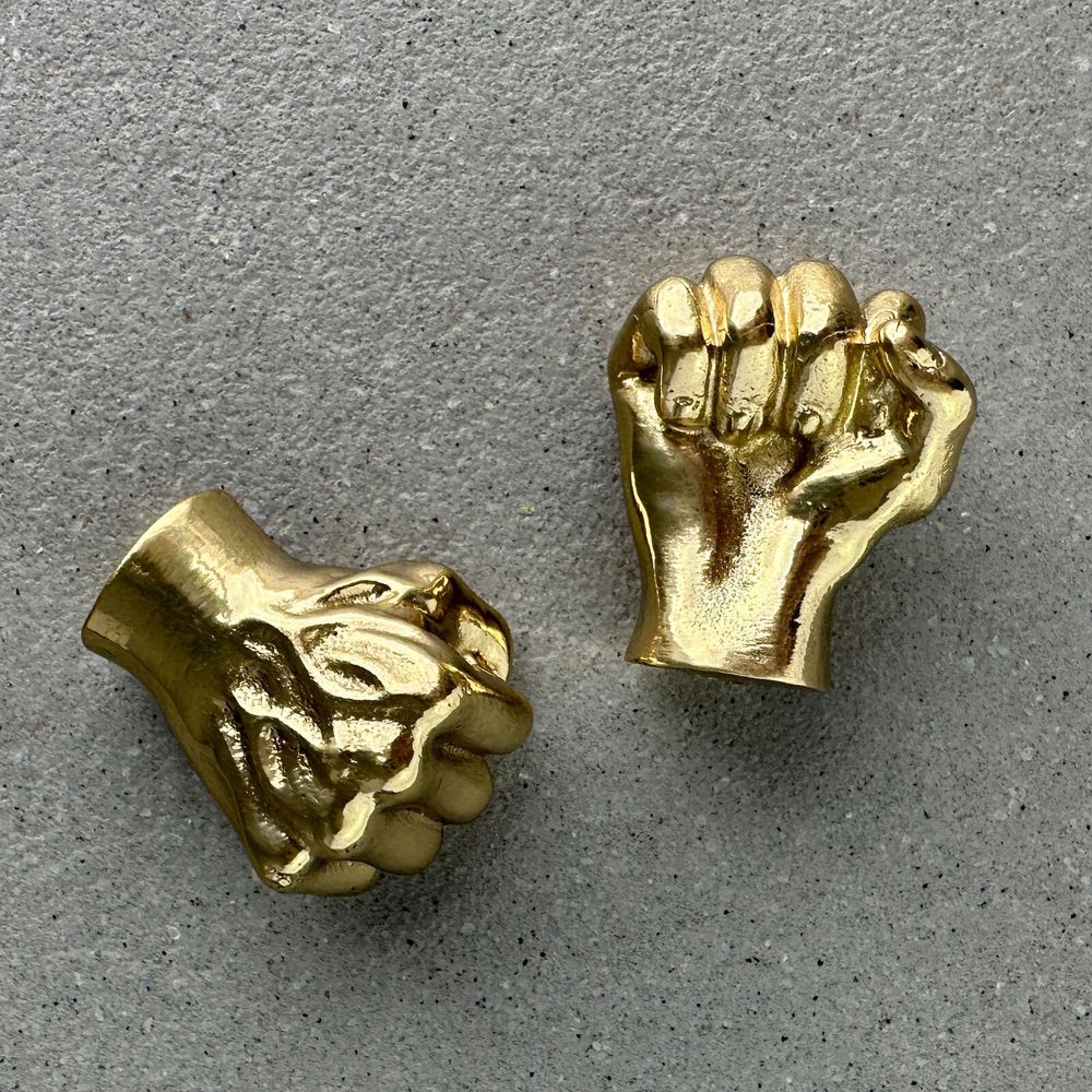 Ручка-кнопка MOS004 brass