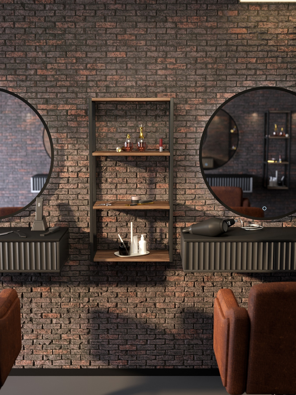 Полка настенная высокая лофт LINEA MAXI