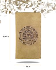 Кошелек Всевидящее Око светло-коричневый нубук