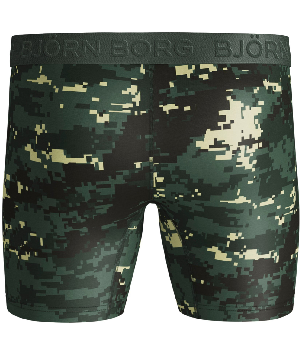 Мужские спортивные боксеры Björn Borg Shorts Per BB Digital Woodland 2P - зеленый
