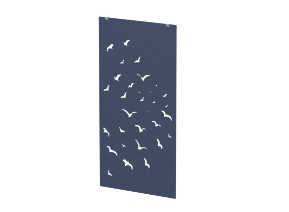 Перегородка с декором "Перелетные птицы" (фурнитура в комплекте) 100х1,2х200