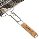 Решетка барбекю 400х280х60 мм, Гурман, Люкс, хром, рукоятка дерево, 22003-enf-lac