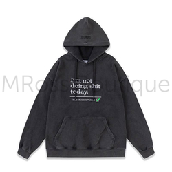 Черное худи Vetements I am not doing shit today