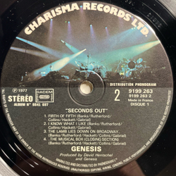 Винтажная виниловая пластинка LP Genesis Seconds Out (Франция 1978)