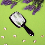 Расческа массажная «Magic Style», прямоугольная, цвет черный, 20*8,3см