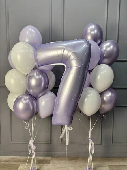 Композиция из шаров Нежная семёрка