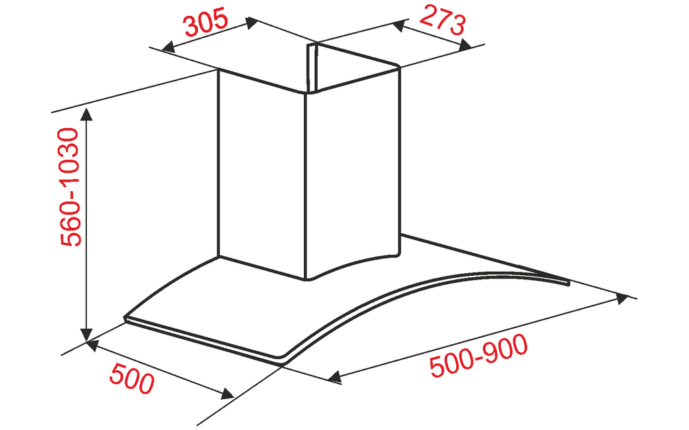 Вытяжка ATLAN 3388 A2 60см TG black