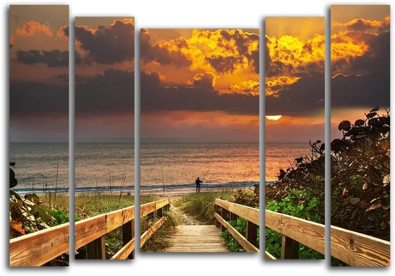 Модульная картина "Рыбалка"