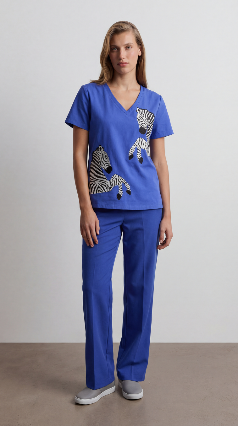 Футболка с принтом зебры