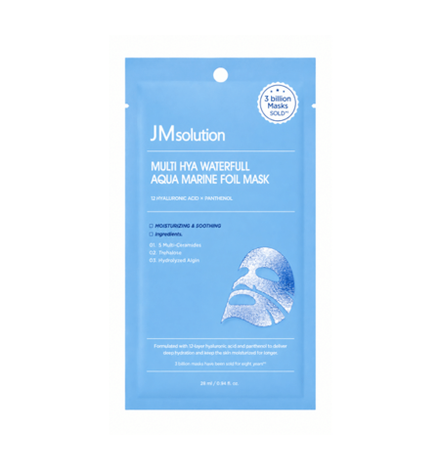 Увлажняющая фольгированная маска JMSolution Multi Hya Waterfull Aqua Marine Foil Mask