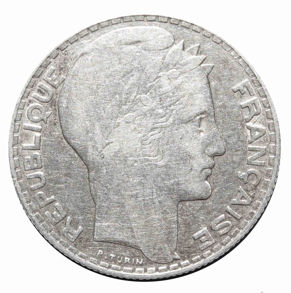 10 франков 1934 год. Франция. Серебро. VF
