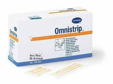 OMNISTRIP - Гипоалл.  полоски на опер.  швы (стер. по 5 шт)  3 х 76 мм;  250 шт.