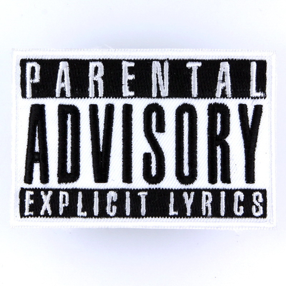 Нашивка Parental Advisory (белая)