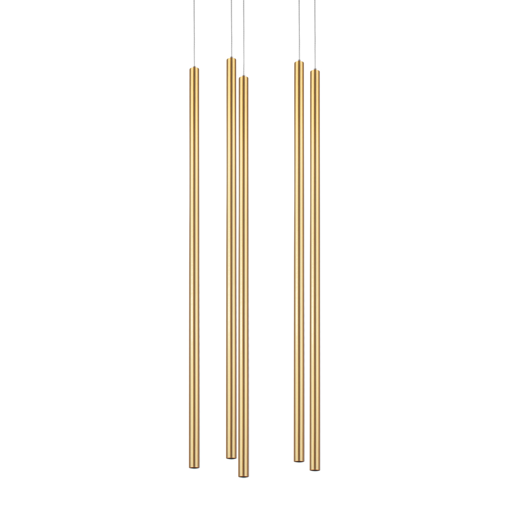 L5T747433 Люстра TUBO LED 25W 1500LM 25G ЗОЛОТО 3000K (574723+747433 (5шт)