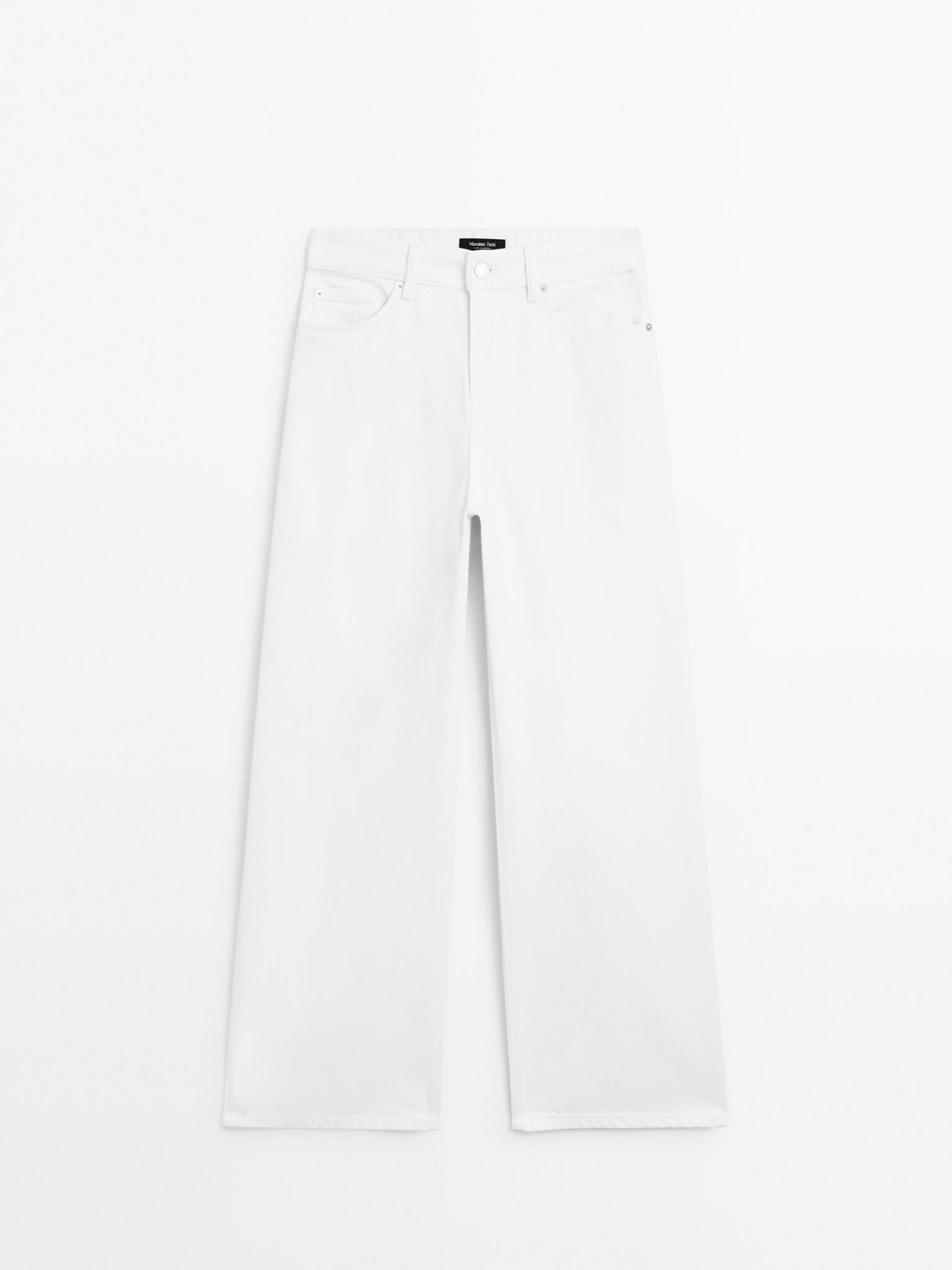 Massimo Dutti Джинсы с высокой посадкой, кремовый