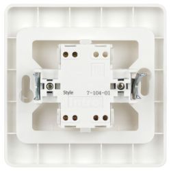 Выключатель Intro Style 7-104-01 двойной, 10А-250В, IP20, СУ, белый