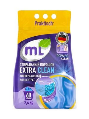 ML Стиральный порошок EXTRA CLEAN универсальный концентрат, Meine Liebe, 2,4 кг