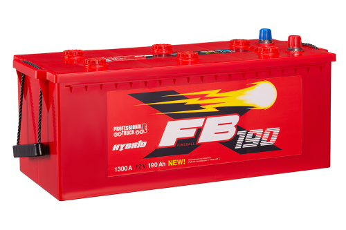 Аккумулятор 6СТ-190 А.ч., обр.п., (3) (LR+) FB (конус)