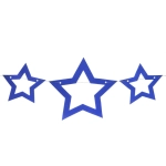 Растяжка «Сияние звёзд» 2,5 м 19 см Глянец , (10 штук), синий