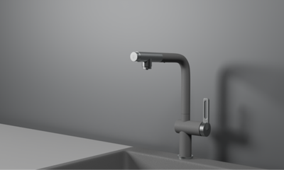 Granula GR-8169, АЛЮМИНИУМ, СМЕСИТЕЛЬ КУХОННЫЙ С ВЫДВИЖНЫМ ИЗЛИВОМ