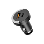 Автомобильное зарядное устройство Car Charger USB Type-C + USB-A, 30Вт, 3А, QC, PD