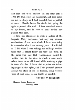 The Struggle for Imperial Unity. Recollections and Experiences | George Taylor Denison