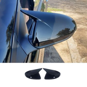 Накладки на зеркала Hyundai Accent / Solaris / i30 2017+ (без поворотника) чёрный глянец