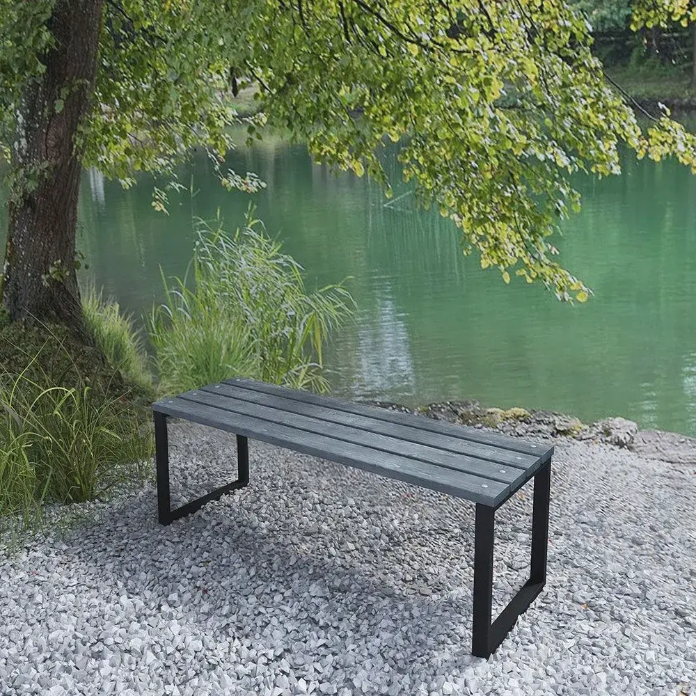 Скамейка садовая grostat,серая