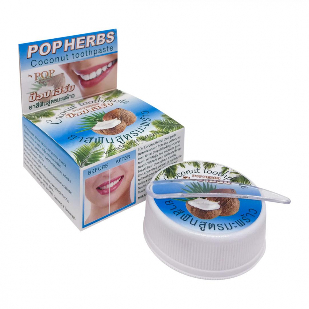 POP Herbs Herbal toothpaste Зубная паста с кокосом 30г