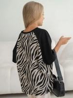 Хлопковая детская футболка с принтом зебры